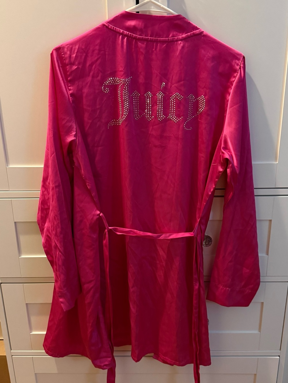 Juicy Couture pink satin robe